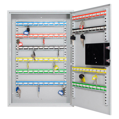 Artikelbild für ROTTNER S100 EL Schlüsselkasten lichtgrau mit 100 Haken, Elektronikschloss, 38,0 x 8,0 x 55,0 cm, 1 St., Artikelnummer 830404