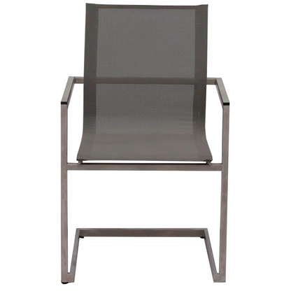 Artikelbild 4 für Garden Pleasure Gartenstühle mit Armlehnen SIENNA grau, Metall, 4 St., Artikelnummer 135174