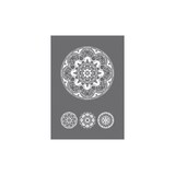 Artikelbild 1 für Rayher Siebdruckschablone 4 Mandalas grau, Artikelnummer 122521