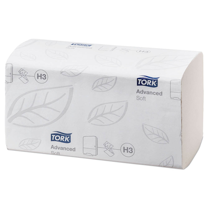 Artikelbild 2 für TORK Papierhandtücher 290143 H3 Advanced Zick-Zack-Falzung 2-lagig 3.750 Tücher, Artikelnummer 492241