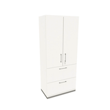 Artikelbild 1 für fm Aktenschrank Oldenburg, 4260649684757 weiß 2 Fachböden 80,0 x 44,2 x 186,9 cm, Artikelnummer 408957