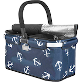 Artikelbild 1 für Genius Einkaufskorb Falko Duo, dunkelblau mit weißen Ankern Stoff dunkelblau, weiß, Artikelnummer 363786