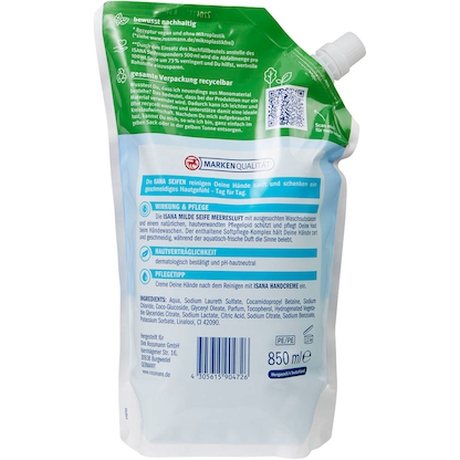 Artikelbild 3 für ISANA Meeresluft Flüssigseife Nachfüllpackung 850 ml, Artikelnummer 742467