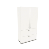 Artikelbild 1 für fm Aktenschrank Oldenburg, 4260649684740 weiß 2 Fachböden 100,0 x 44,2 x 186,9 cm, Artikelnummer 408961