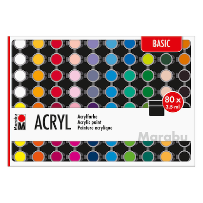 Artikelbild für Marabu BASIC Acrylfarben farbsortiert 80 x 3,5 ml, 80 St., Artikelnummer 223018