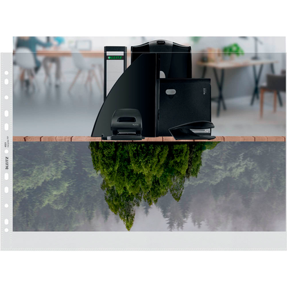 Artikelbild 4 für LEITZ Prospekthüllen recycle 4019 DIN A3 quer transparent genarbt 0,10 mm, 25 St., Artikelnummer 304442