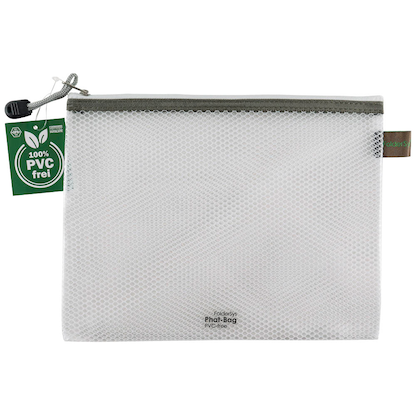 Artikelbild für FolderSys Reißverschlussbeutel DIN A5 transparent/taupe 0,15 mm, 1 St., Artikelnummer 102034