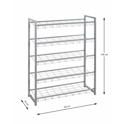 Artikelbild 4 für HAKU Möbel Schuhregal silber 80,0 x 30,0 x 106,0 cm, 1 St., Artikelnummer 646568