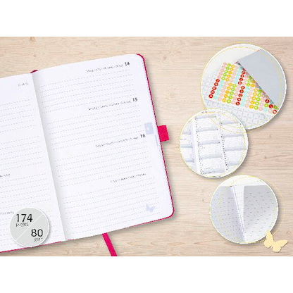 Artikelbild 3 für SIGEL Buchkalender Jolie 2026 Bloom violet, 1 St., Artikelnummer 568806