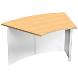 Artikelbild 1 für Kerkmann Anbautheke Genua gebogen, buche, silber 126,5 x 80,0 x 72,0 cm, Artikelnummer 359240