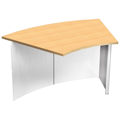 Artikelbild für Kerkmann Anbautheke Genua gebogen, buche, silber 126,5 x 80,0 x 72,0 cm, Artikelnummer 359240