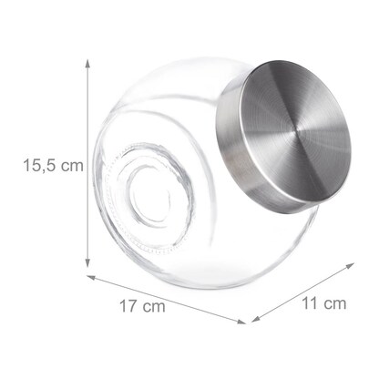Artikelbild 5 für relaxdays Vorratsdosen 15,5 cm hoch transparent 1,5 l, 4 St., Artikelnummer 562411