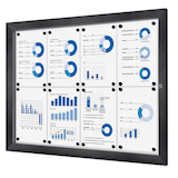 Artikelbild 1 für Showdown® Displays Schaukasten grau 8x DIN A4 96,1 x 2,3 x 69,6 cm, 1 St., Artikelnummer 104228