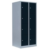 Artikelbild 1 für LÜLLMANN Schließfachschrank anthrazit, lichtgrau 523428, 8 Schließfächer 80,0 x 50,0 x 180,0 cm, Artikelnummer 185938