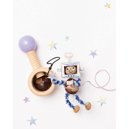 Artikelbild 2 für folia Bastelset Kastanienbohrer-Set natur/flieder, Artikelnummer 285498