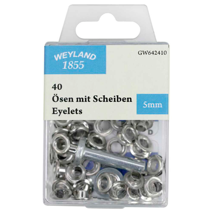 Artikelbild für WEYLAND 1855 Ösen mit Scheiben 5,0 mm, 40 St., Artikelnummer 768917