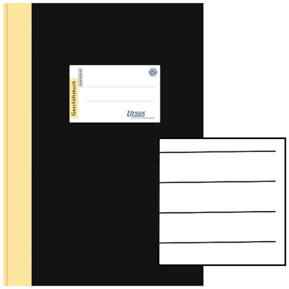 Artikelbild für Ursus Geschäftsbuch DIN A4 liniert, schwarz Hardcover 192 Seiten, 1 St., Artikelnummer 991141