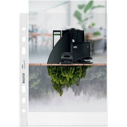 Artikelbild 4 für LEITZ Prospekthüllen recycle 4002 DIN A5 transparent genarbt 0,10 mm, 25 St., Artikelnummer 304453