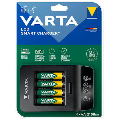 Artikelbild 2 für VARTA LCD SMART CHARGER+ Akku-Ladegerät inkl. Akkus, Artikelnummer 147791