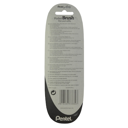 Artikelbild 2 für Pentel Pocket Brush Pen and refills XGFKPF/FP10 Brush-Pen schwarz, 1 St., Artikelnummer 860876