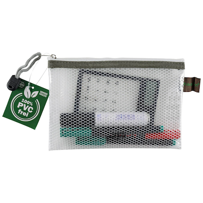 Artikelbild 3 für FolderSys Reißverschlussbeutel DIN A6 transparent/taupe 0,15 mm, 1 St., Artikelnummer 101883