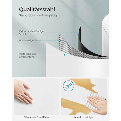 Artikelbild 8 für SONGMICS Mülleimer 30,0 l weiß, 1 St., Artikelnummer 291532