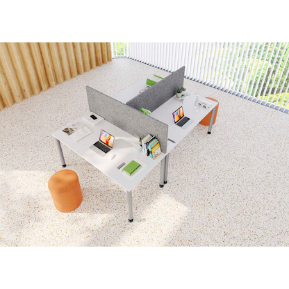 Artikelbild 5 für HAMMERBACHER Tischtrennwand VARW12/5, grau 119,5 x 50,0 cm, 1 St., Artikelnummer 659767