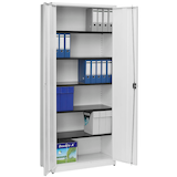 Artikelbild 1 für mauser Stahlschrank entero BF4/22 STG 9010/9010 reinweiß 5 Fachböden 95,0 x 42,0 x 220,0 cm, aufgebaut, 1 St., Artikelnummer 260005