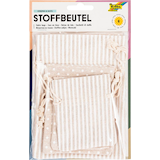Artikelbild 1 für folia Stoffsäckchen mit Motiv Streifen und Punkte 8,0/10,0/13,0 x 10,0/130,/18,0 cm, 1 Pack, Artikelnummer 479297