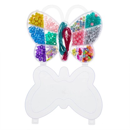 Artikelbild für GLOREX Bastelset Perlen Schmetterling mehrfarbig, Artikelnummer 224236