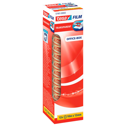 Artikelbild 2 für tesa OFFICE-BOX Klebefilm transparent 12,0 mm x 10,0 m 12 Rollen, Artikelnummer 241489