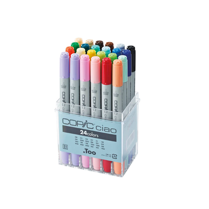 Artikelbild für COPIC® Ciao Layoutmarker-Set farbsortiert 1,0 + 6,0 mm, 24 St., Artikelnummer 710208