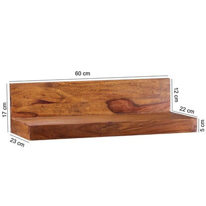 Artikelbild 4 für WOHNLING Wandboard sheesham 60,0 x 23,0 x 17,0 cm, 1 St., Artikelnummer 539876