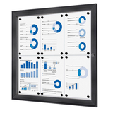 Artikelbild 1 für Showdown® Displays Schaukasten grau 6x DIN A4 74,1 x 2,3 x 69,6 cm, 1 St., Artikelnummer 104236