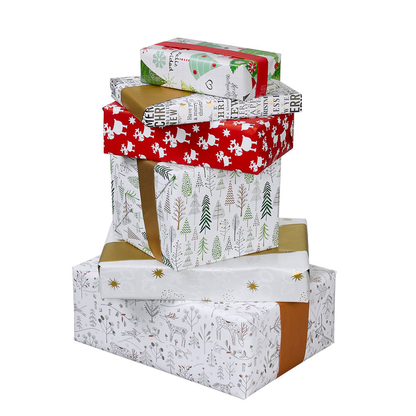 Artikelbild 3 für JUNG SCHÖNER VERPACKEN Geschenkpapier Tromsö Bäume mehrfarbig beidseitig bedruckt, 20,0 m, Artikelnummer 317509