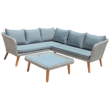 Artikelbild 1 für Garden Pleasure Loungegruppe PAMPLONA hellgrau Kunststoff, 10-teilig, Artikelnummer 134777