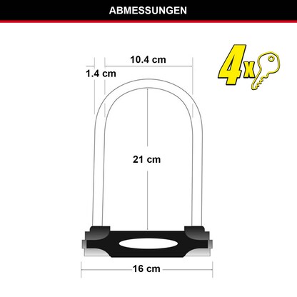 Artikelbild 2 für Master Lock® Fahrradschloss 8279EURDPRO schwarz, 1 St., Artikelnummer 727703