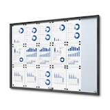 Artikelbild 1 für Showdown® Displays Schaukasten SLIM grau 18x DIN A4 134,6 x 5,0 x 94,8 cm, 1 St., Artikelnummer 104249