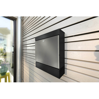 Artikelbild 3 für BURG WÄCHTER Briefkasten SEATTLE 6848 B+S 42020 schwarz, silber mit Zeitungsfach, Artikelnummer 114748