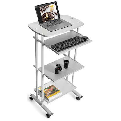 Artikelbild für rocada PC-Tisch mit Rollen grau 68,0 x 53,0 x 126,0 cm, Artikelnummer 117836