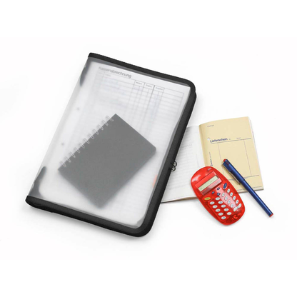 Artikelbild 2 für FolderSys Reißverschlussbeutel DIN A4 transparent/schwarz 0,5 mm, 1 St., Artikelnummer 357020