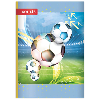 Artikelbild 2 für ROTH Schulheft Fußball Lineatur 51 liniert DIN A6 ohne Rand, 32 Blatt, 1 St., Artikelnummer 580433