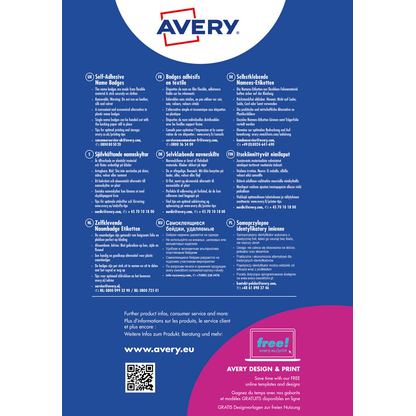 Artikelbild 3 für AVERY Zweckform Namensetiketten J4881-20 weiß 65,0 x 65,0 mm, 20 Blatt, Artikelnummer 255577