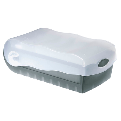 Artikelbild für HAN Croco Karteikasten DIN A8 für 500 Karteikarten grau mit Deckel, Artikelnummer 947234