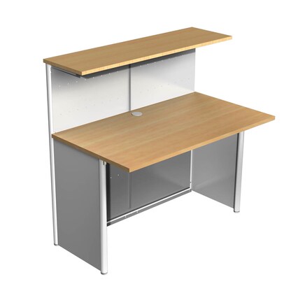 Artikelbild für Kerkmann Empfangstheke Genua gerade, buche, silber 116,0 x 70,0 x 115,0 cm, Artikelnummer 668574