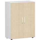 Artikelbild 1 für geramöbel Aktenschrank Flex, S-383102-AW weiß, ahorn 2 Fachböden 80,0 x 42,0 x 110,4 cm, Artikelnummer 876274