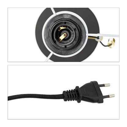 Artikelbild 9 für relaxdays Tischlampe schwarz, gold, Artikelnummer 644247