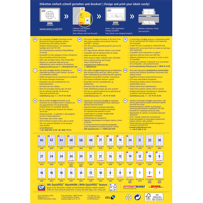 Artikelbild 11 für AKTION: AVERY Zweckform Etiketten 6605 weiß 70,0 x 37,0 mm, 65 Blatt, Artikelnummer 116388