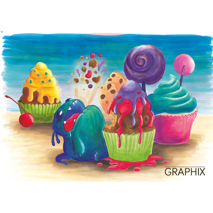 Artikelbild 2 für Marabu GRAPHIX SUGARHOLIC Permanentmarker-Set farbsortiert 1,0 - 7,0 mm, 12 St., Artikelnummer 223036