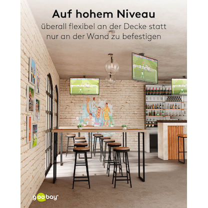 Artikelbild 5 für goobay TV-Deckenhalterung Basic (M) schwarz, Artikelnummer 656086